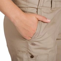 Forclaz Women's Travel Backpacking Pants Arpenaz 500 Hiking Clothing