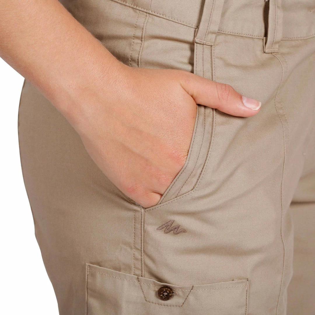 Forclaz Women's Travel Backpacking Pants Arpenaz 500 Hiking Clothing