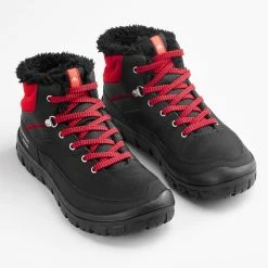 Quechua Junior Snow Hiking Warm Laceup Mid-Height Boots SH100 Hiking Clothing