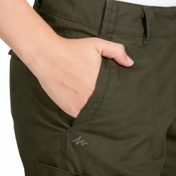 Forclaz Women's Travel Backpacking Pants Arpenaz 500 Hiking Clothing