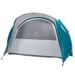 Quechua Air Seconds Fresh & Black, Inflatable Waterproof Family Camping Tent, 5 Person 2 Room Hiking Clothing