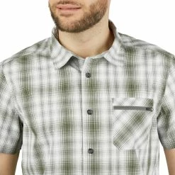 Forclaz Men's Travel Backpacking Short-Sleeved Shirt Arpenaz 100 Hiking Clothing