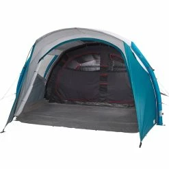 Quechua Air Seconds Fresh & Black, Inflatable Waterproof Family Camping Tent, 5 Person 2 Room Hiking Clothing
