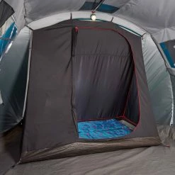 Hiking Clothing Quechua Air Seconds Fresh & Black, Inflatable Waterproof Family Camping Tent, 6 Person 2 Room