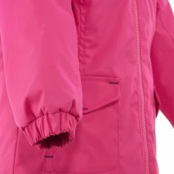 Quechua Girls' Hiking Jacket Hike 100 Warm Waterproof - Coral Hiking Clothing