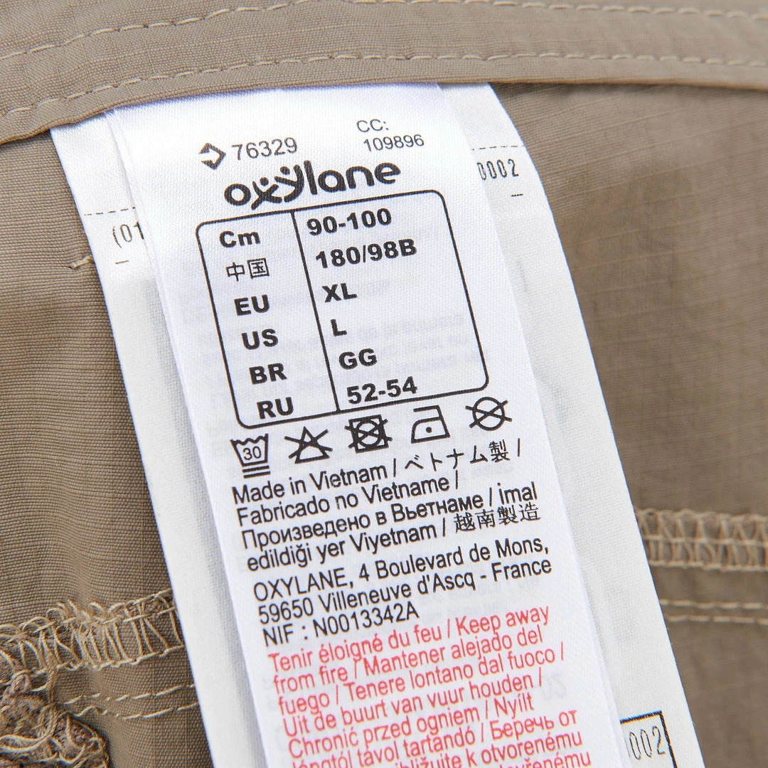 Hiking Clothing Men's Backpacking Zip-Off Pants Forclaz 100