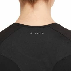 Quechua Women's Hiking Short-Sleeve T-Shirt Techfresh 100 Hiking Clothing