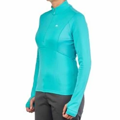 Quechua Women's Active Snow Hiking Warm Long-Sleeve T-Shirt 500 Hiking Clothing