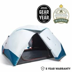 Quechua 2 Second Easy Fresh & Black, Waterproof Pop Up Camping Tent, 2 Person Hiking Clothing
