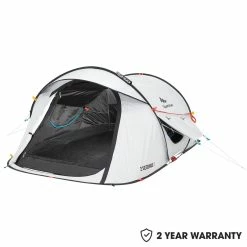 Hiking Clothing Quechua 2 Second Fresh & Black, Waterproof Pop Up Camping Tent, 2 Person