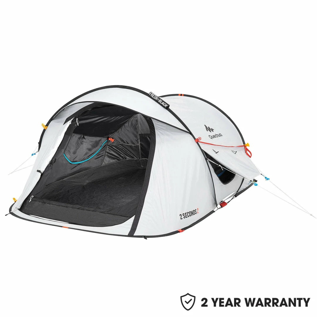 Hiking Clothing Quechua 2 Second Fresh & Black, Waterproof Pop Up Camping Tent, 2 Person