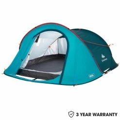 Hiking Clothing Quechua 2 Second, Waterproof Pop Up Camping Tent, 3 Person