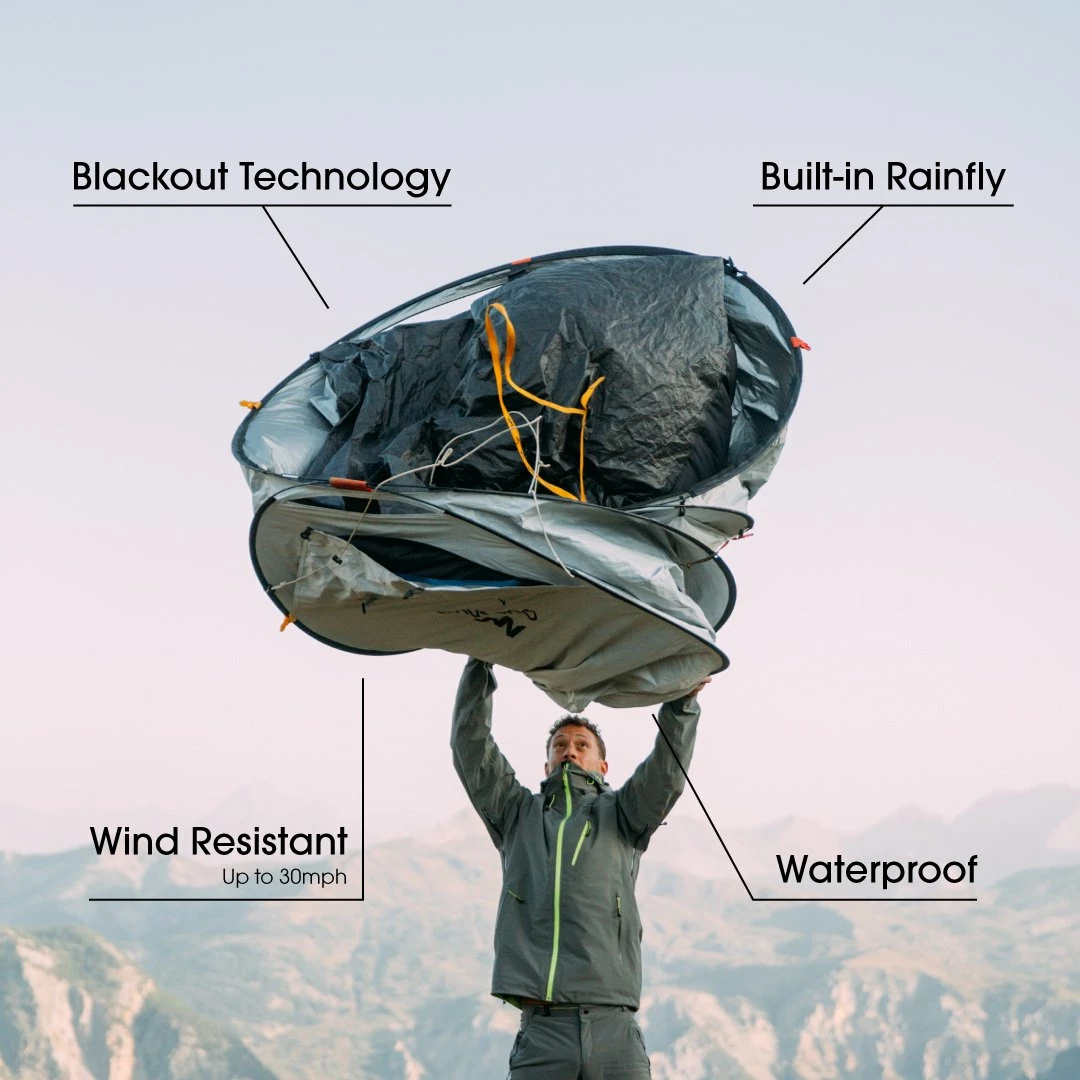 Hiking Clothing Quechua 2 Second Fresh & Black, Waterproof Pop Up Camping Tent, 2 Person
