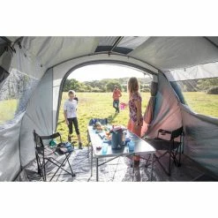 Hiking Clothing Quechua Air Seconds Fresh & Black, Inflatable Waterproof Family Camping Tent, 6 Person 2 Room