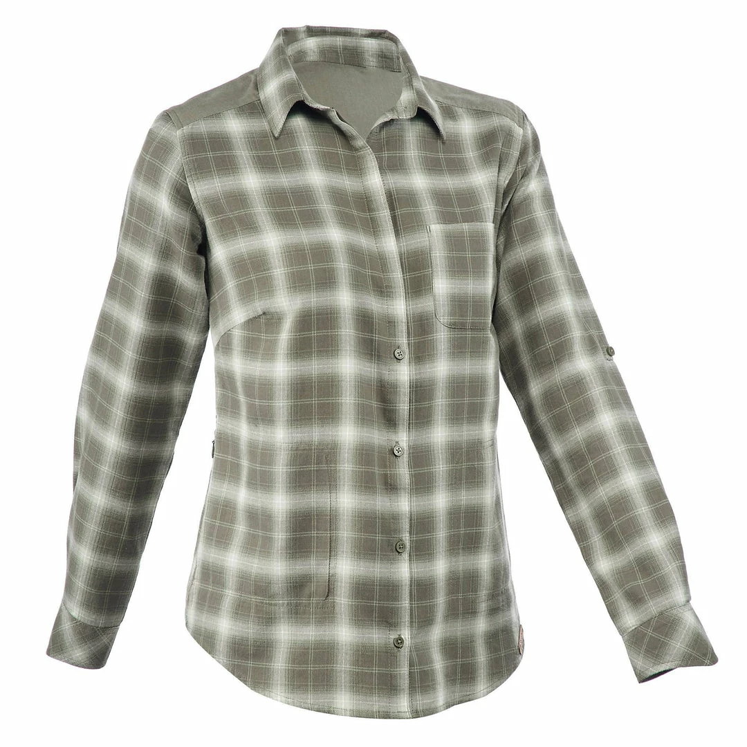 Forclaz Hiking Clothing Women's Travel Backpacking Warm Long-Sleeved Shirt Travel 100