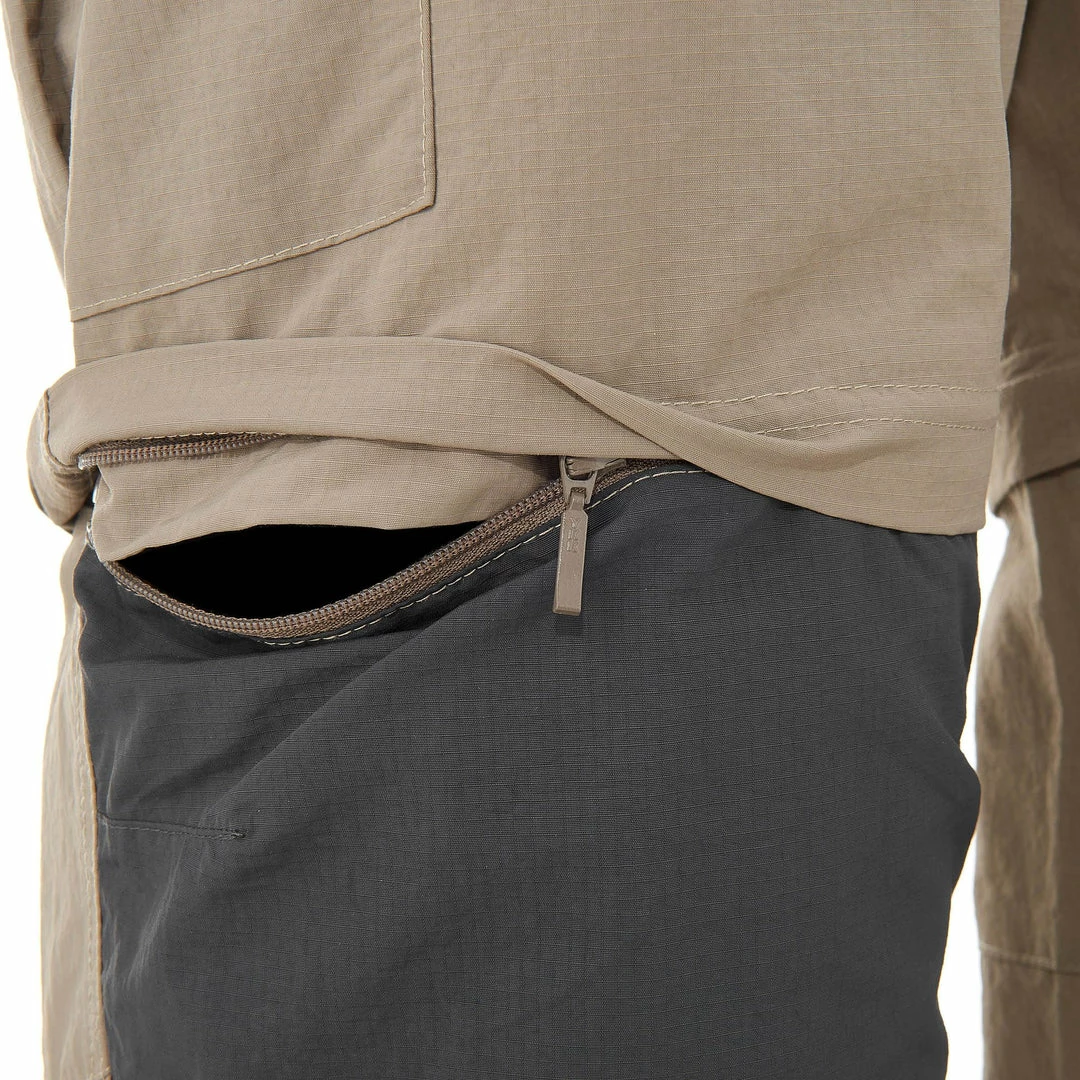 Hiking Clothing Men's Backpacking Zip-Off Pants Forclaz 100