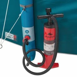 Hiking Clothing Quechua Air Seconds Fresh & Black, Inflatable Waterproof Family Camping Tent, 6 Person 2 Room