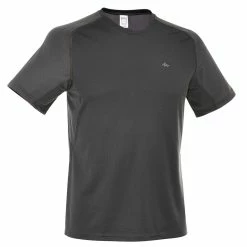 Quechua Hiking Clothing Men's Mountain Hiking T-shirt Short-Sleeve TechFRESH 100