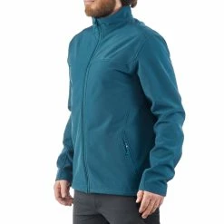Forclaz Hiking Clothing Men's Backpacking Softshell Jacket Windwarm 100