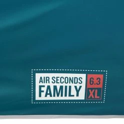 Hiking Clothing Quechua Air Seconds Fresh & Black, Inflatable Waterproof Family Camping Tent, 6 Person 2 Room