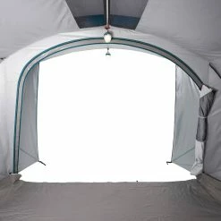 Quechua Air Seconds Fresh & Black, Inflatable Waterproof Family Camping Tent, 5 Person 2 Room Hiking Clothing