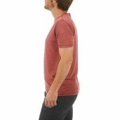 Forclaz Men's Travel Backpacking Short Sleeved Wool T Shirt Techwool 155