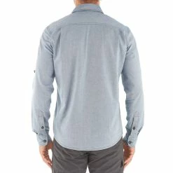 Forclaz Hiking Clothing Men's Travel Backpacking Long-Sleeved Shirt Arpenaz 100