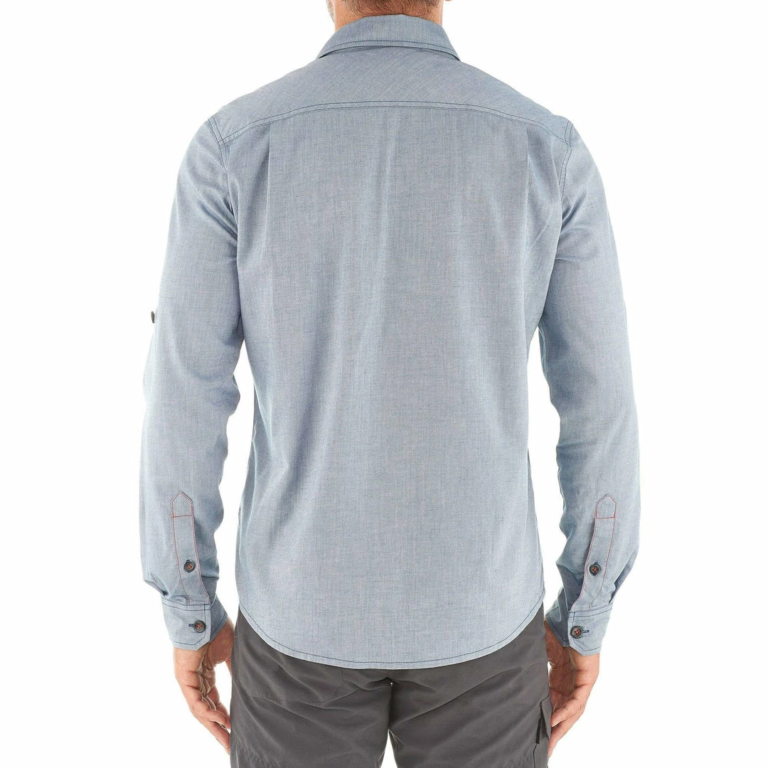 Forclaz Hiking Clothing Men's Travel Backpacking Long-Sleeved Shirt Arpenaz 100