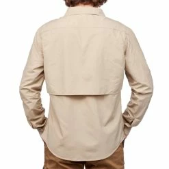 Forclaz Men's Backpacking Long-sleeved Shirt Desert 500 Hiking Clothing