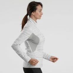 Quechua Women's Snow Hiking Warm Long-Sleeved T-Shirt SH500 Hiking Clothing