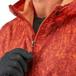 Quechua Hiking Clothing Men's Rain-Cut Zip Hiking Waterproof Rain Jacket