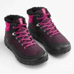 Quechua Junior Snow Hiking Warm Laceup Mid-Height Boots SH100 Hiking Clothing