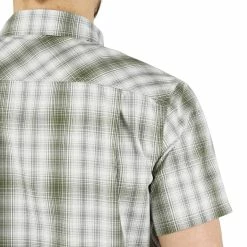 Forclaz Men's Travel Backpacking Short-Sleeved Shirt Arpenaz 100 Hiking Clothing