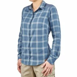 Forclaz Hiking Clothing Women's Travel Backpacking Warm Long-Sleeved Shirt Travel 100