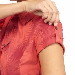 Hiking Clothing Quechua 500, Short Sleeved Hiking Shirt, Women’s