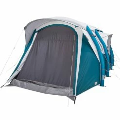 Hiking Clothing Quechua Air Seconds Fresh & Black, Inflatable Waterproof Family Camping Tent, 6 Person 2 Room