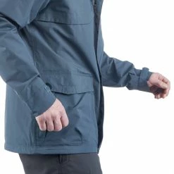 Quechua Men's Hiking Plain Parka Jacket Arpenaz 400