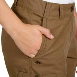 Forclaz Women's Travel Backpacking Pants Arpenaz 500 Hiking Clothing