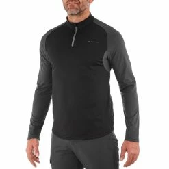 Hiking Clothing Quechua SH100 Warm, Long-Sleeved Warm Hiking T-Shirt, Men's