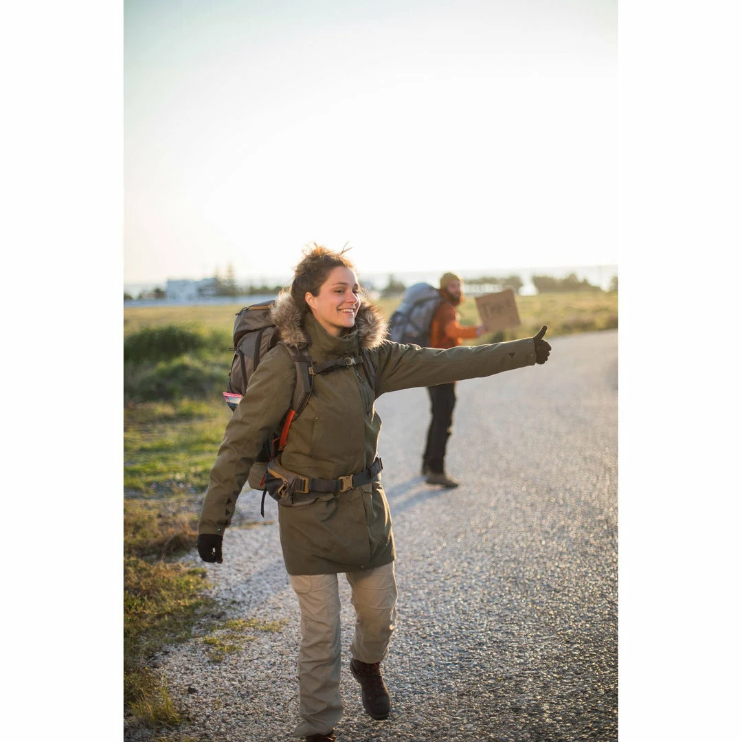 Forclaz Women's Travel Backpacking Pants Arpenaz 500 Hiking Clothing