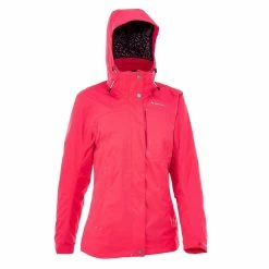 Quechua Women's Hiking Waterproof Rain Jacket Arpenaz 300 Hiking Clothing