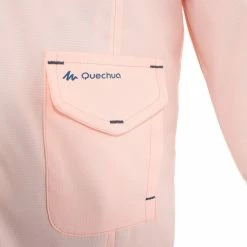 Quechua Girls' Hiking Jacket Hike 100 Warm Waterproof - Coral Hiking Clothing