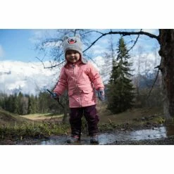 Quechua Girls' Hiking Jacket Hike 100 Warm Waterproof - Coral Hiking Clothing