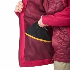 Forclaz Hiking Clothing Women's Travel Backpacking 3-in-1 Jacket RainWarm 500