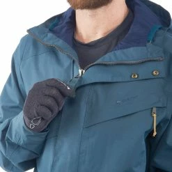 Quechua Men's Hiking Plain Parka Jacket Arpenaz 400