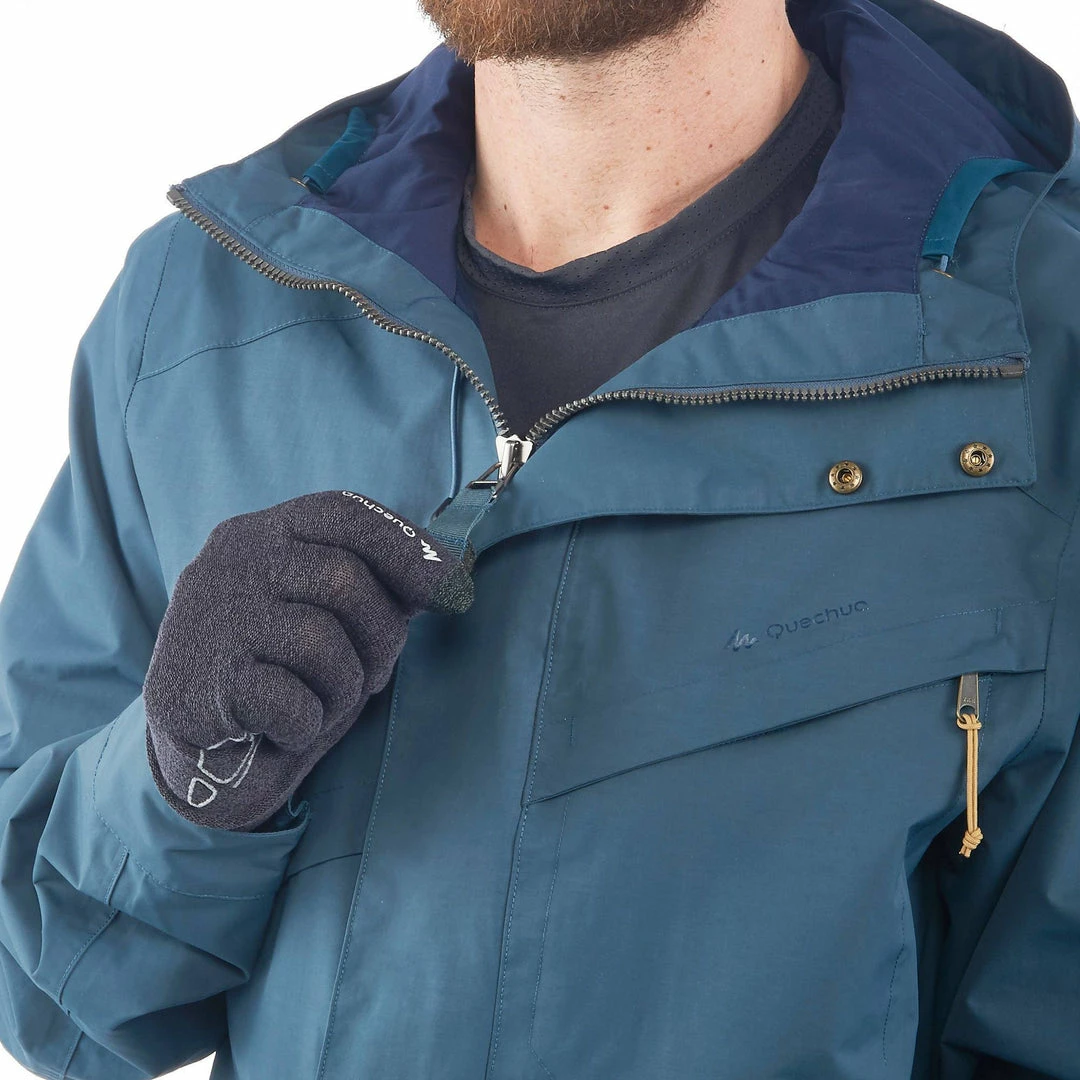 Quechua Men's Hiking Plain Parka Jacket Arpenaz 400