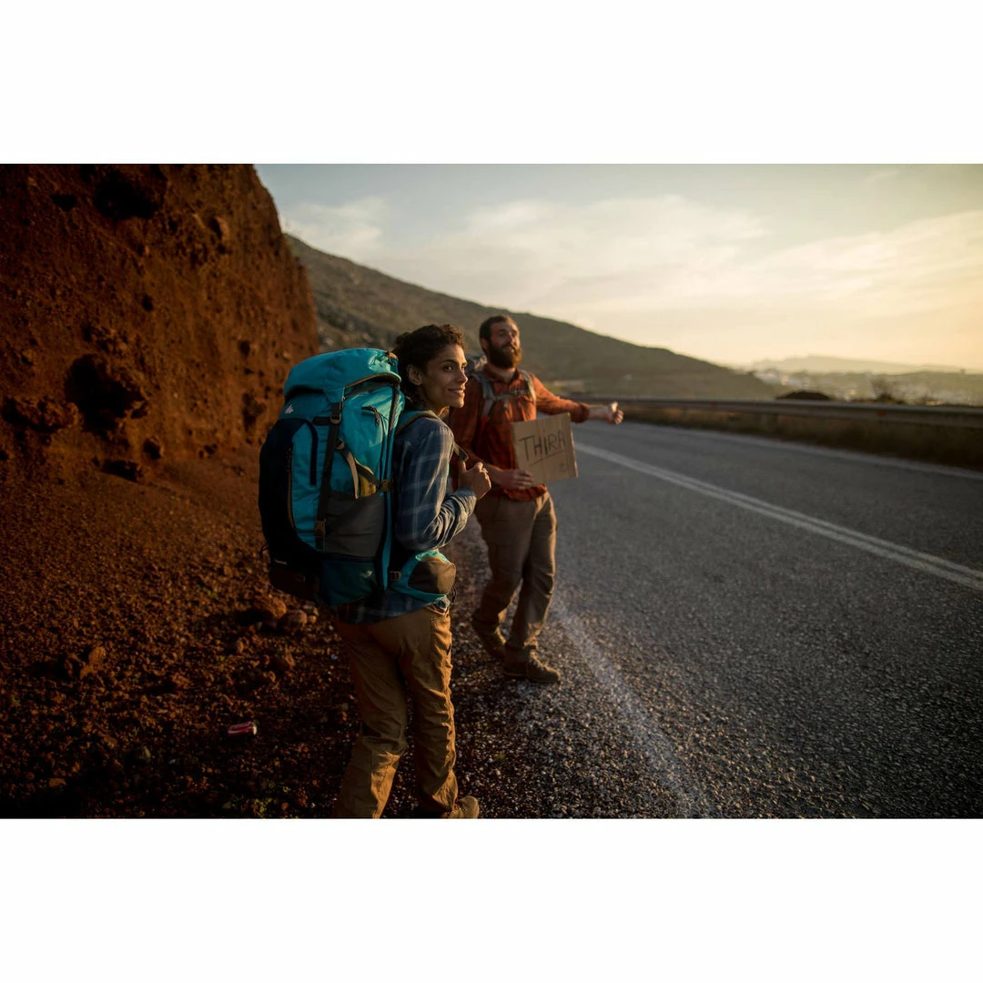 Forclaz Hiking Clothing Women's Travel Backpacking Warm Long-Sleeved Shirt Travel 100