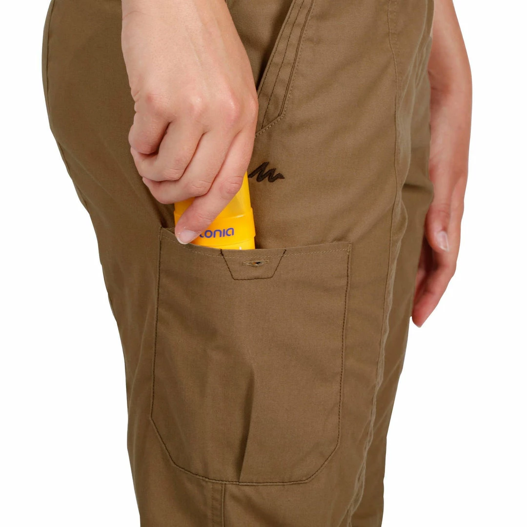 Forclaz Women's Travel Backpacking Pants Arpenaz 500 Hiking Clothing