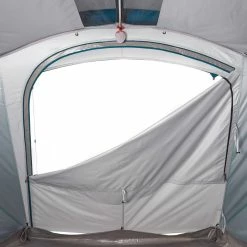 Hiking Clothing Quechua Air Seconds Fresh & Black, Inflatable Waterproof Family Camping Tent, 6 Person 2 Room