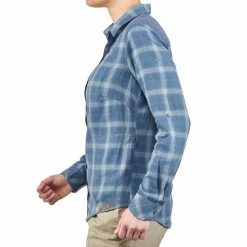 Forclaz Hiking Clothing Women's Travel Backpacking Warm Long-Sleeved Shirt Travel 100